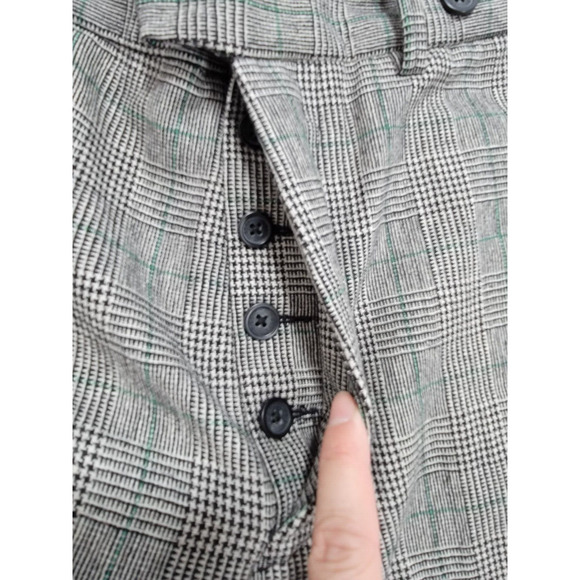 Diesel Ankle Pants Mens 32 Wool Blend Houndstooth Button Cuff Gray - Picture 8 of 10